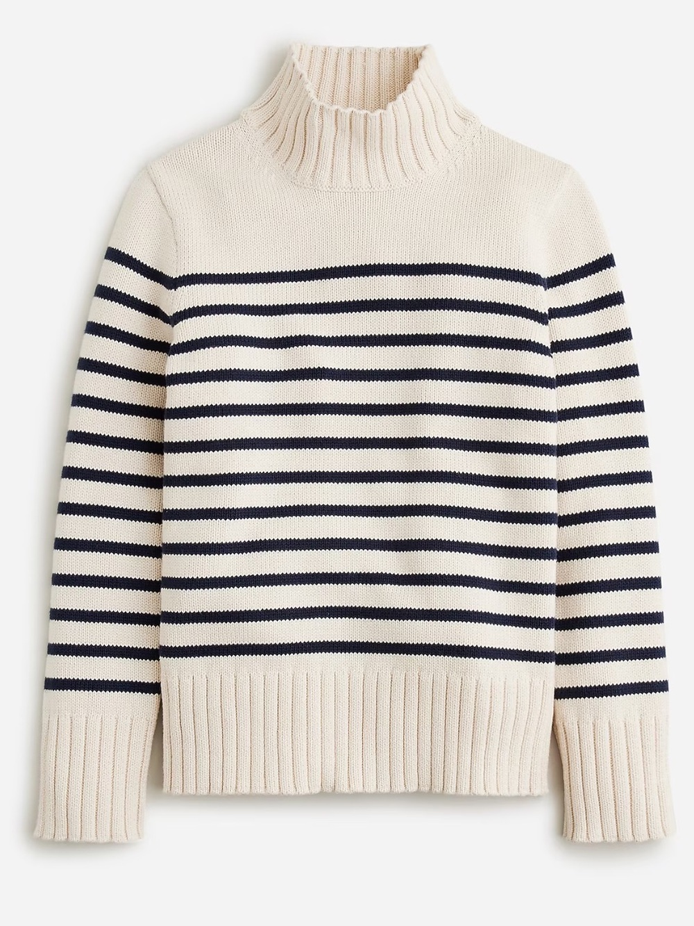 J.Crew Cotton Turtleneck in Stripe